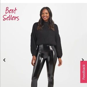 Spanx Faux Patent Leather Legging black
